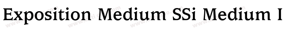Exposition Medium SSi Medium Italic字体转换
